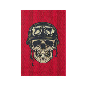 Обложка для паспорта матовая кожа с принтом Свитер байкера в Курске, натуральная матовая кожа | размер 19,3 х 13,7 см; прозрачные пластиковые крепления | бабушка | байк | вязка | пряжа | скелет | скилет | череп
