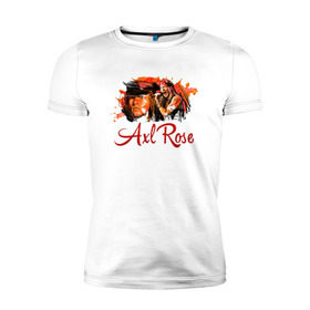 Мужская футболка премиум с принтом Axl Rose в Курске, 92% хлопок, 8% лайкра | приталенный силуэт, круглый вырез ворота, длина до линии бедра, короткий рукав | axl | guns | music | rock | rose | roses | аксель | арт | музыка | рок | роуз