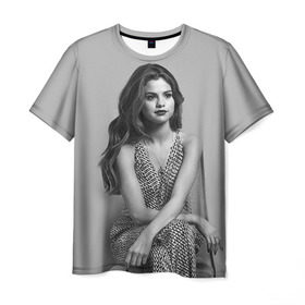 Мужская футболка 3D с принтом Selena Gomez в Курске, 100% полиэфир | прямой крой, круглый вырез горловины, длина до линии бедер | Тематика изображения на принте: selena gomez