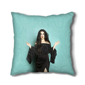 Подушка 3D с принтом Selena Gomez в Курске, наволочка – 100% полиэстер, наполнитель – холлофайбер (легкий наполнитель, не вызывает аллергию). | состоит из подушки и наволочки. Наволочка на молнии, легко снимается для стирки | selena gomez