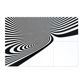 Магнитный плакат 3Х2 с принтом Black&White illusion в Курске, Полимерный материал с магнитным слоем | 6 деталей размером 9*9 см | 3d | абстракции | иллюзия | линии | полосы | черно белые