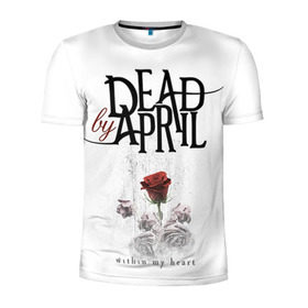 Мужская футболка 3D спортивная с принтом Dead by April в Курске, 100% полиэстер с улучшенными характеристиками | приталенный силуэт, круглая горловина, широкие плечи, сужается к линии бедра | dba | dead by april | дэд бай эйприл