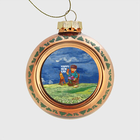 Стеклянный ёлочный шар с принтом Винсент Ван Гог в Курске, Стекло | Диаметр: 80 мм | Тематика изображения на принте: вангог | винсент | живопись | картина