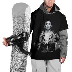 Накидка на куртку 3D с принтом Геннадий Головкин в Курске, 100% полиэстер |  | Тематика изображения на принте: fighting | ggg | боец | боксер | борьба | драки
