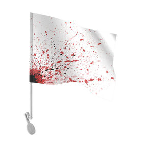 Флаг для автомобиля с принтом Брызги в Курске, 100% полиэстер | Размер: 30*21 см | 3d | абстракция | абстракция красок | арт | брызги | краска | кровь | прикольные | цветные | штрихи