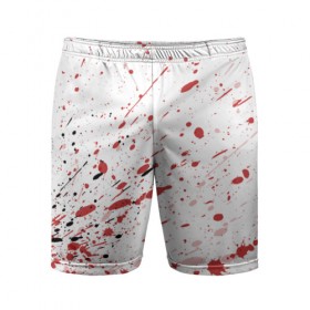 Мужские шорты 3D спортивные с принтом Брызги в Курске,  |  | 3d | абстракция | абстракция красок | арт | брызги | краска | кровь | прикольные | цветные | штрихи