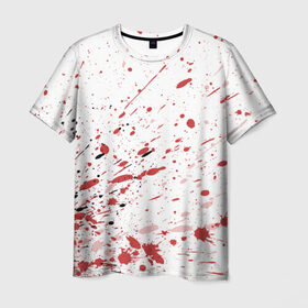Мужская футболка 3D с принтом Брызги в Курске, 100% полиэфир | прямой крой, круглый вырез горловины, длина до линии бедер | 3d | абстракция | абстракция красок | арт | брызги | краска | кровь | прикольные | цветные | штрихи