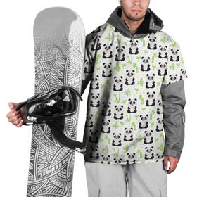 Накидка на куртку 3D с принтом Панда в Курске, 100% полиэстер |  | медведь | мишка | тростник