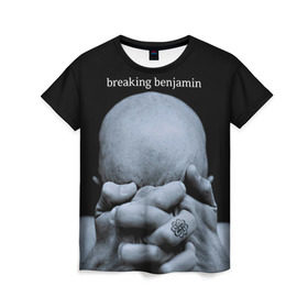 Женская футболка 3D с принтом BREAKING BENJAMIN в Курске, 100% полиэфир ( синтетическое хлопкоподобное полотно) | прямой крой, круглый вырез горловины, длина до линии бедер | breaking benjamin