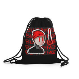 Рюкзак-мешок 3D с принтом Blurryface в Курске, 100% полиэстер | плотность ткани — 200 г/м2, размер — 35 х 45 см; лямки — толстые шнурки, застежка на шнуровке, без карманов и подкладки | rock | t.o.p. | top | twenty one pilots | рок