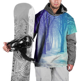 Накидка на куртку 3D с принтом Мрачный лес в Курске, 100% полиэстер |  | вечер | деревья | загадочный | зеленый | земля | зима | лес | необычный | природа | свет | свечение | сибирь | снег | тайга | фиолетовый | яркий