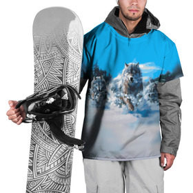 Накидка на куртку 3D с принтом Волчья охота в Курске, 100% полиэстер |  | бирюк | волк | волчара | волчица | волчок | глаза | животное | животные | зверь | зима | злость | картина | койот | рисунок | санитар леса | серый | снег | стая | три | хищник | цветной | шакал