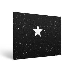 Холст прямоугольный с принтом Super Star в Курске, 100% ПВХ |  | black | milk | блэк | брызги | звезда | милк | текстура | узор