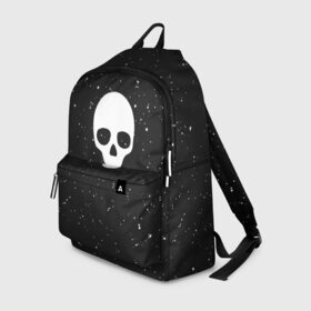 Рюкзак 3D с принтом Black Milk Skull Classic в Курске, 100% полиэстер | лямки с регулируемой длиной, сверху петелька, чтобы рюкзак можно было повесить на вешалку. Основное отделение закрывается на молнию, как и внешний карман. Внутри два дополнительных кармана, один из которых закрывается на молнию. По бокам два дополнительных кармашка | 