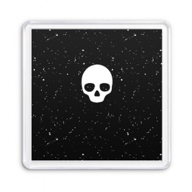 Магнит 55*55 с принтом Black Milk Skull Classic в Курске, Пластик | Размер: 65*65 мм; Размер печати: 55*55 мм | Тематика изображения на принте: 