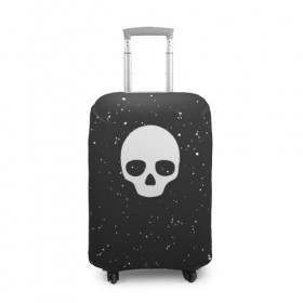 Чехол для чемодана 3D с принтом Black Milk Skull Classic в Курске, 86% полиэфир, 14% спандекс | двустороннее нанесение принта, прорези для ручек и колес | 