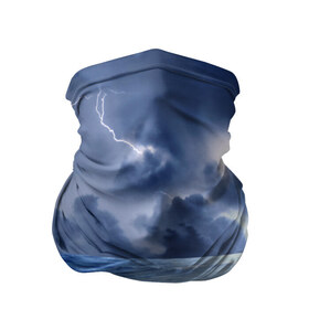 Бандана-труба 3D с принтом Шторм в Курске, 100% полиэстер, ткань с особыми свойствами — Activecool | плотность 150‒180 г/м2; хорошо тянется, но сохраняет форму | брызги | буря | вода | волны | гроза | капли | красивое | молния | море | непогода | океан | природа | синее | стихия | тучи