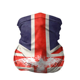 Бандана-труба 3D с принтом Флаг Англии с белым орлом в Курске, 100% полиэстер, ткань с особыми свойствами — Activecool | плотность 150‒180 г/м2; хорошо тянется, но сохраняет форму | london | англия | белый | брызги | великобритания | империя | клякса | крылья | лондон | необычный | объеденное королевство | орел | птица | символ | сокол | туманный альбион | флаг