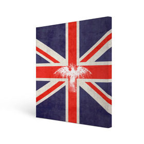 Холст квадратный с принтом Флаг Англии с белым орлом в Курске, 100% ПВХ |  | london | англия | белый | брызги | великобритания | империя | клякса | крылья | лондон | необычный | объеденное королевство | орел | птица | символ | сокол | туманный альбион | флаг