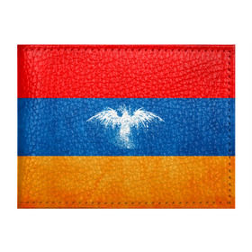 Обложка для студенческого билета с принтом Флаг Армении с белым орлом в Курске, натуральная кожа | Размер: 11*8 см; Печать на всей внешней стороне | Тематика изображения на принте: айастан | армения | белый | босеан | брызги | ереван | знамя | империя | клякса | крылья | кумач | необычный | орел | пойс | птица | символ | сокол | стяг | флаг | хайастан | штандарт