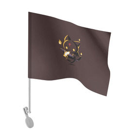 Флаг для автомобиля с принтом Chomusuke в Курске, 100% полиэстер | Размер: 30*21 см | chomusuke | konosuba | megumin | subarashii