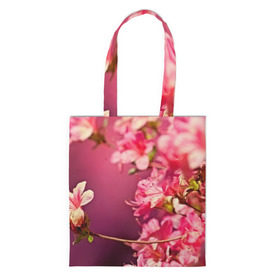 Сумка 3D повседневная с принтом Сакура в Курске, 100% полиэстер | Плотность: 200 г/м2; Размер: 34×35 см; Высота лямок: 30 см | 3d | flower | nature | pink | sakura | весна | деревья | природа | розовый | сакура | цветы | япония