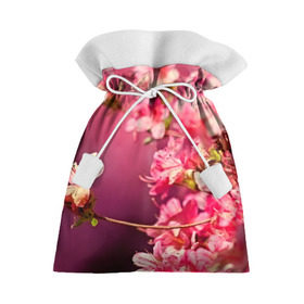 Подарочный 3D мешок с принтом Сакура в Курске, 100% полиэстер | Размер: 29*39 см | Тематика изображения на принте: 3d | flower | nature | pink | sakura | весна | деревья | природа | розовый | сакура | цветы | япония