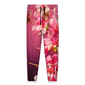Женские брюки 3D с принтом Сакура в Курске, полиэстер 100% | прямой крой, два кармана без застежек по бокам, с мягкой трикотажной резинкой на поясе и по низу штанин. В поясе для дополнительного комфорта — широкие завязки | 3d | flower | nature | pink | sakura | весна | деревья | природа | розовый | сакура | цветы | япония