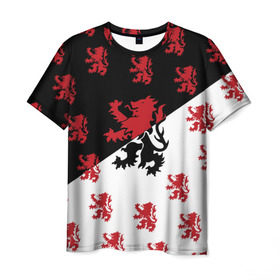 Мужская футболка 3D с принтом Лев герба Нидерландов в Курске, 100% полиэфир | прямой крой, круглый вырез горловины, длина до линии бедер | амстердам | андерсен | белый | венеция | герб | голландия | европа | королевство | красный | нидерланды | свобода | символ | страна | флаг | черный