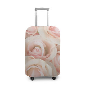 Чехол для чемодана 3D с принтом Pink roses в Курске, 86% полиэфир, 14% спандекс | двустороннее нанесение принта, прорези для ручек и колес | розовый | розы