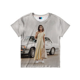 Детская футболка 3D с принтом Selena Gomez в Курске, 100% гипоаллергенный полиэфир | прямой крой, круглый вырез горловины, длина до линии бедер, чуть спущенное плечо, ткань немного тянется | Тематика изображения на принте: selena gomez