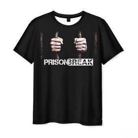 Мужская футболка 3D с принтом Prison break 9 в Курске, 100% полиэфир | прямой крой, круглый вырез горловины, длина до линии бедер | Тематика изображения на принте: 