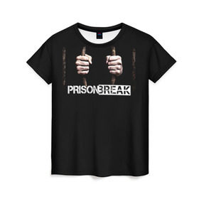 Женская футболка 3D с принтом Prison break 9 в Курске, 100% полиэфир ( синтетическое хлопкоподобное полотно) | прямой крой, круглый вырез горловины, длина до линии бедер | 