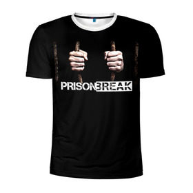 Мужская футболка 3D спортивная с принтом Prison break 9 в Курске, 100% полиэстер с улучшенными характеристиками | приталенный силуэт, круглая горловина, широкие плечи, сужается к линии бедра | 