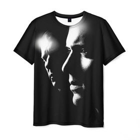 Мужская футболка 3D с принтом Prison break 11 в Курске, 100% полиэфир | прямой крой, круглый вырез горловины, длина до линии бедер | Тематика изображения на принте: prison break | побег | сериал