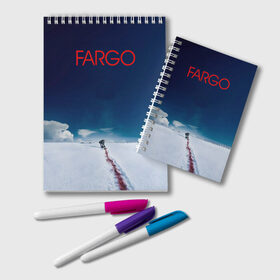 Блокнот с принтом Fargo в Курске, 100% бумага | 48 листов, плотность листов — 60 г/м2, плотность картонной обложки — 250 г/м2. Листы скреплены удобной пружинной спиралью. Цвет линий — светло-серый
 | Тематика изображения на принте: фарго