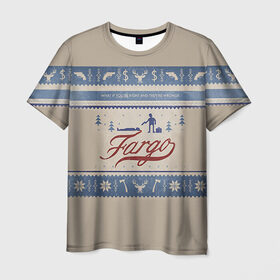 Мужская футболка 3D с принтом Fargo в Курске, 100% полиэфир | прямой крой, круглый вырез горловины, длина до линии бедер | фарго