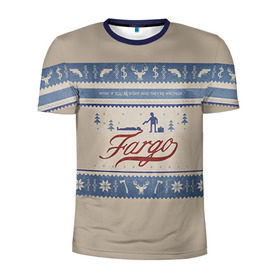 Мужская футболка 3D спортивная с принтом Fargo в Курске, 100% полиэстер с улучшенными характеристиками | приталенный силуэт, круглая горловина, широкие плечи, сужается к линии бедра | Тематика изображения на принте: фарго