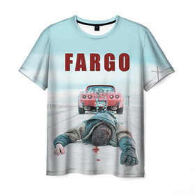 Мужская футболка 3D с принтом Fargo в Курске, 100% полиэфир | прямой крой, круглый вырез горловины, длина до линии бедер | фарго