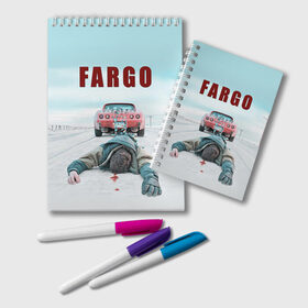 Блокнот с принтом Fargo в Курске, 100% бумага | 48 листов, плотность листов — 60 г/м2, плотность картонной обложки — 250 г/м2. Листы скреплены удобной пружинной спиралью. Цвет линий — светло-серый
 | Тематика изображения на принте: фарго