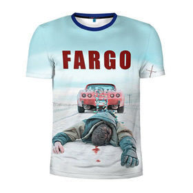 Мужская футболка 3D спортивная с принтом Fargo в Курске, 100% полиэстер с улучшенными характеристиками | приталенный силуэт, круглая горловина, широкие плечи, сужается к линии бедра | Тематика изображения на принте: фарго