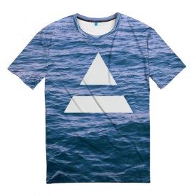 Мужская футболка 3D с принтом Ocean в Курске, 100% полиэфир | прямой крой, круглый вырез горловины, длина до линии бедер | 30 seconds to mars | 30 секунд до марса | jared leto | джаред лето