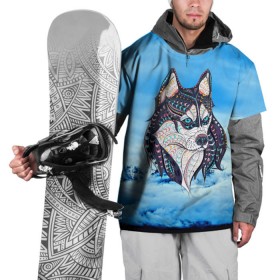Накидка на куртку 3D с принтом Siberian Husky в Курске, 100% полиэстер |  | Тематика изображения на принте: at | bowwow | dog | hound | pooch | арт | гончая | гончая собака | горы | деревья | лес | снег | собака | хаски | холод