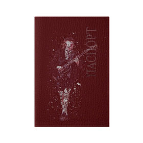 Обложка для паспорта матовая кожа с принтом Red в Курске, натуральная матовая кожа | размер 19,3 х 13,7 см; прозрачные пластиковые крепления | ac dc | angus | young | ангус | эйси диси | янг