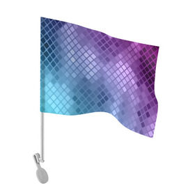 Флаг для автомобиля с принтом Snake в Курске, 100% полиэстер | Размер: 30*21 см | blue | disco | geometry | skin | snake | square | violet | абстракция | блеск | геометрия | диско | змея | кожа | орнамент | паттерн