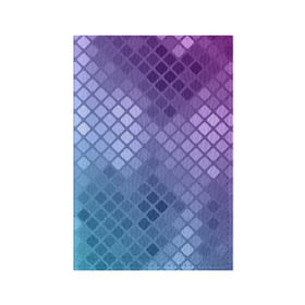 Обложка для паспорта матовая кожа с принтом Snake в Курске, натуральная матовая кожа | размер 19,3 х 13,7 см; прозрачные пластиковые крепления | blue | disco | geometry | skin | snake | square | violet | абстракция | блеск | геометрия | диско | змея | кожа | орнамент | паттерн