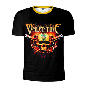 Мужская футболка 3D спортивная с принтом Bullet For My Valentine в Курске, 100% полиэстер с улучшенными характеристиками | приталенный силуэт, круглая горловина, широкие плечи, сужается к линии бедра | bullet for my valentine | пуля для моей возлюбленной