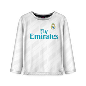 Детский лонгслив 3D с принтом Real Madrid в Курске, 100% полиэстер | длинные рукава, круглый вырез горловины, полуприлегающий силуэт
 | real madrid | королевский клуб | реал мадрид | форма