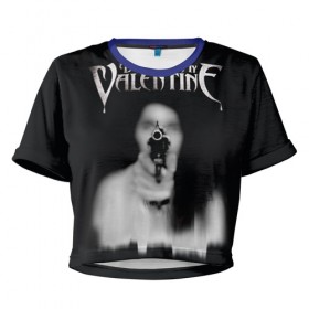 Женская футболка 3D укороченная с принтом Bullet For My Valentine в Курске, 100% полиэстер | круглая горловина, длина футболки до линии талии, рукава с отворотами | пуля для моей возлюбленной
