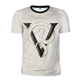 Мужская футболка 3D спортивная с принтом Venom в Курске, 100% полиэстер с улучшенными характеристиками | приталенный силуэт, круглая горловина, широкие плечи, сужается к линии бедра | Тематика изображения на принте: bullet for my valentine | пуля для моей возлюбленной